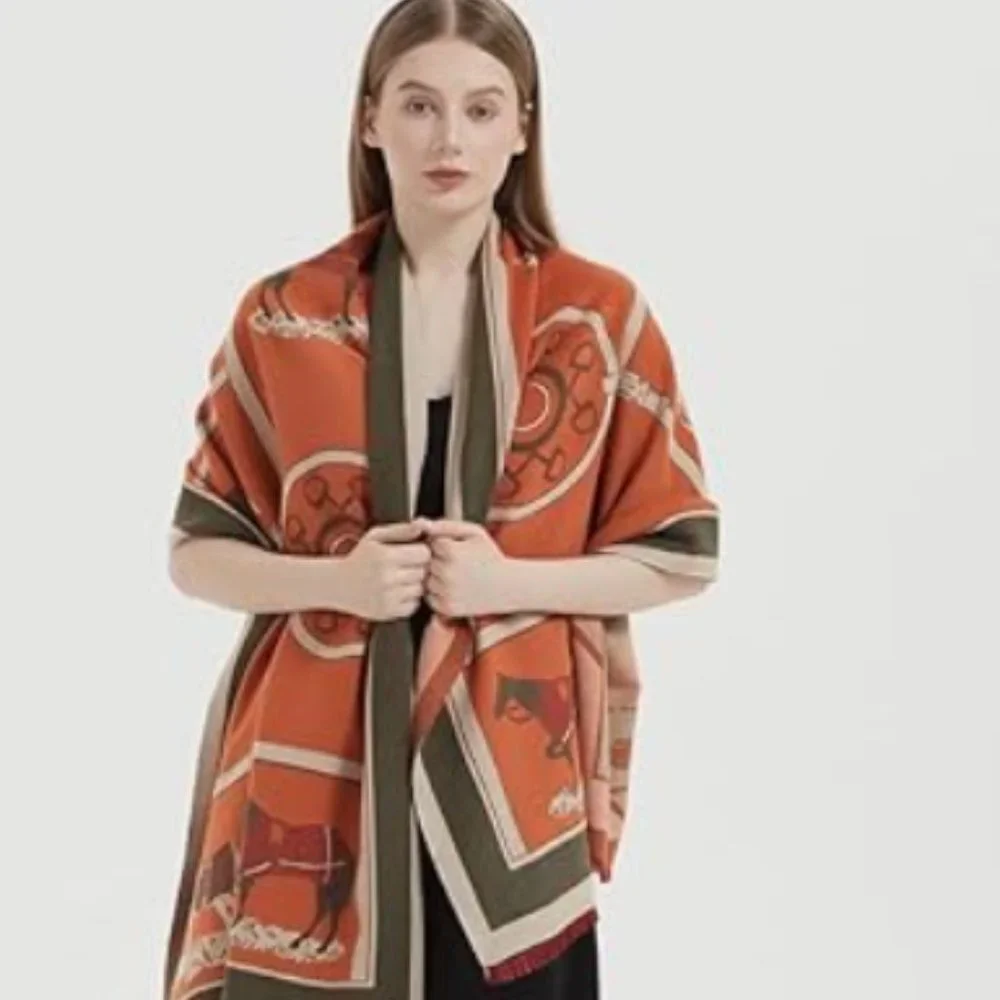 Anthro Kerri Horse Poncho Scarf